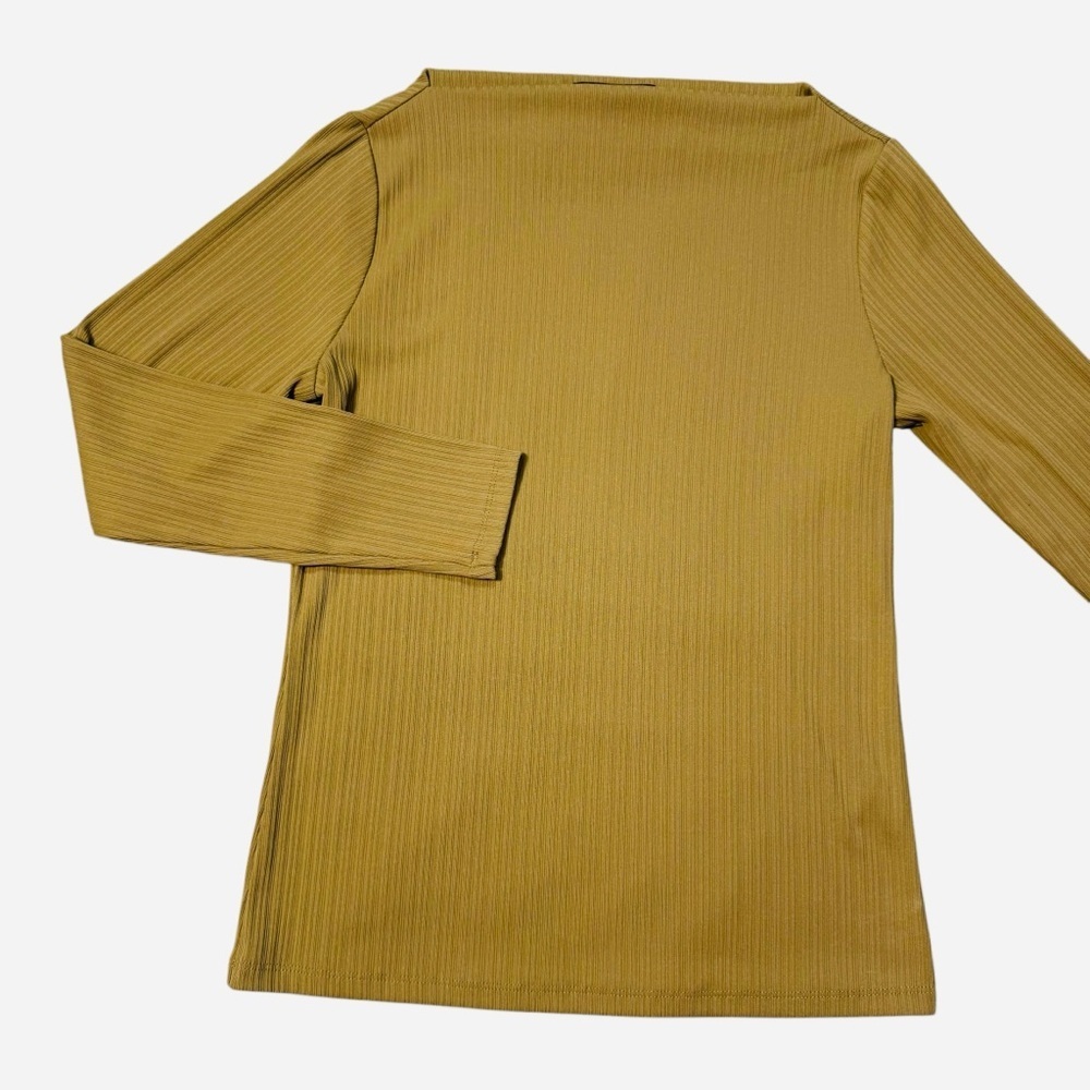 New Banana Republic Ribbed Straight Neck Whiskey Top Size M - Picture 6 of 8